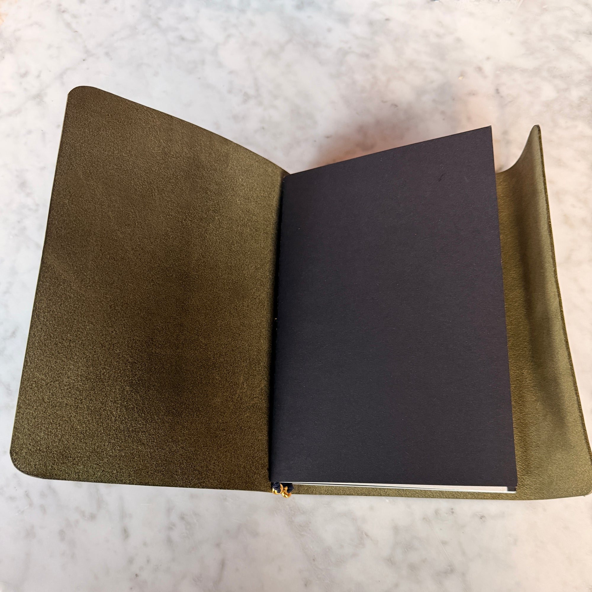 The Keepsake - A5 Tri-Fold Premium Leather Journal with Monogram