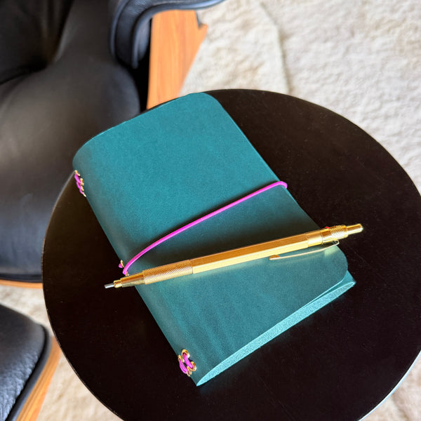 The Bolinas - Handcrafted Italian Leather Traveler's Journals - (Size A6 - 3 Notebooks)