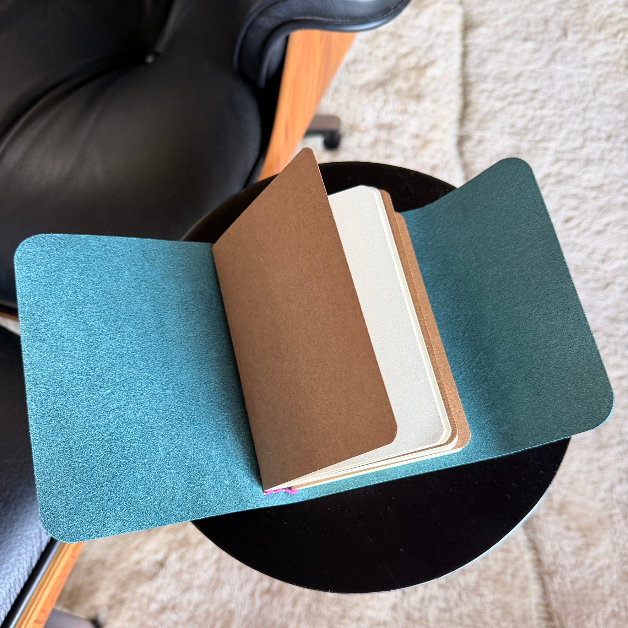 The Bolinas - Handcrafted Italian Leather Traveler's Journals - (Size A6 - 3 Notebooks)