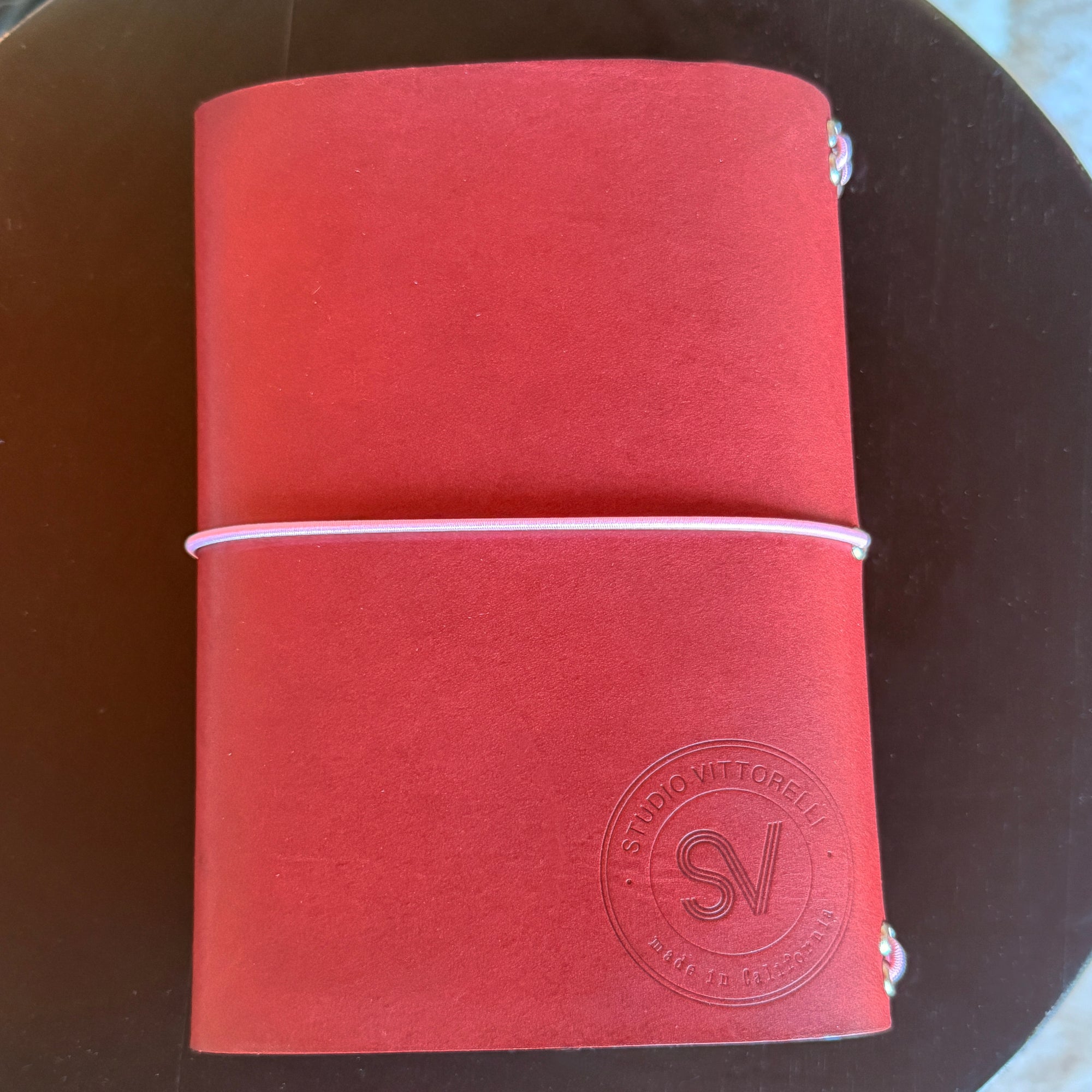 The Traveler - A6 Tri-Fold Premium Leather Journal with Monogram
