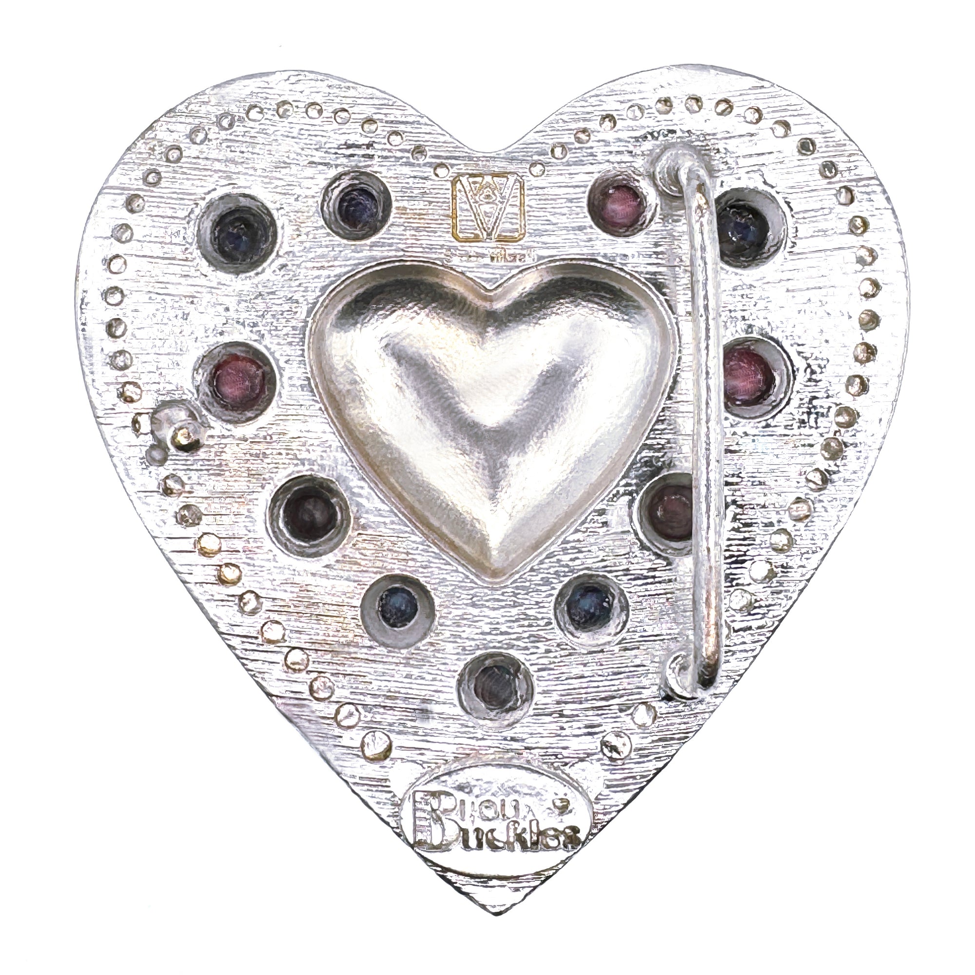 AMOUR Pink Spiny Oyster Turquoise Silver Buckle + Artisan Leather Belt