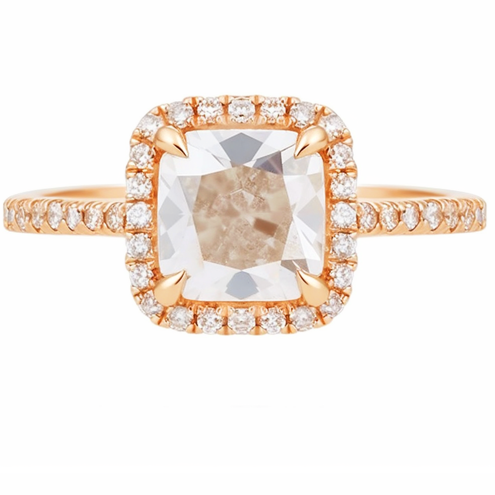 Rose gold and diamond ring