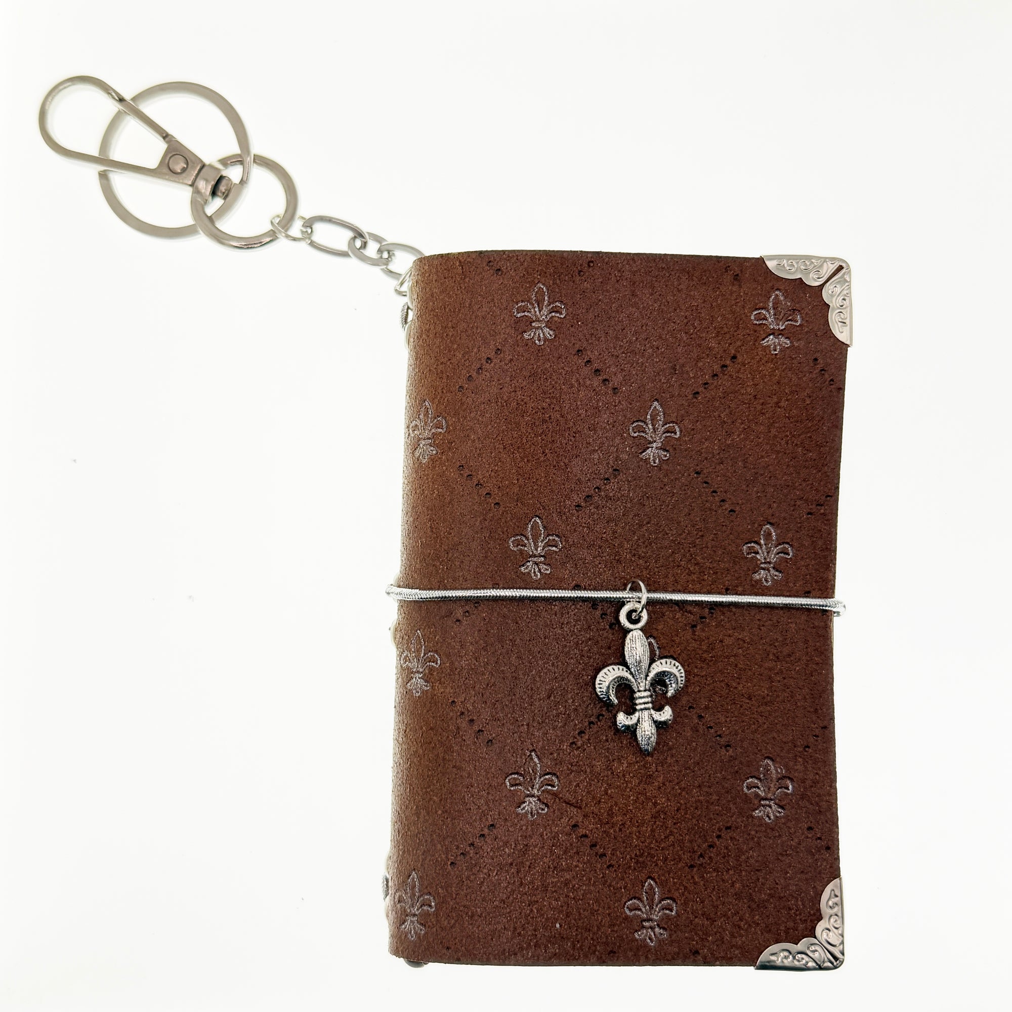 Le Bag Charm -  Fleur De Lis Foil Embossed Pattern (Pocket) Journal