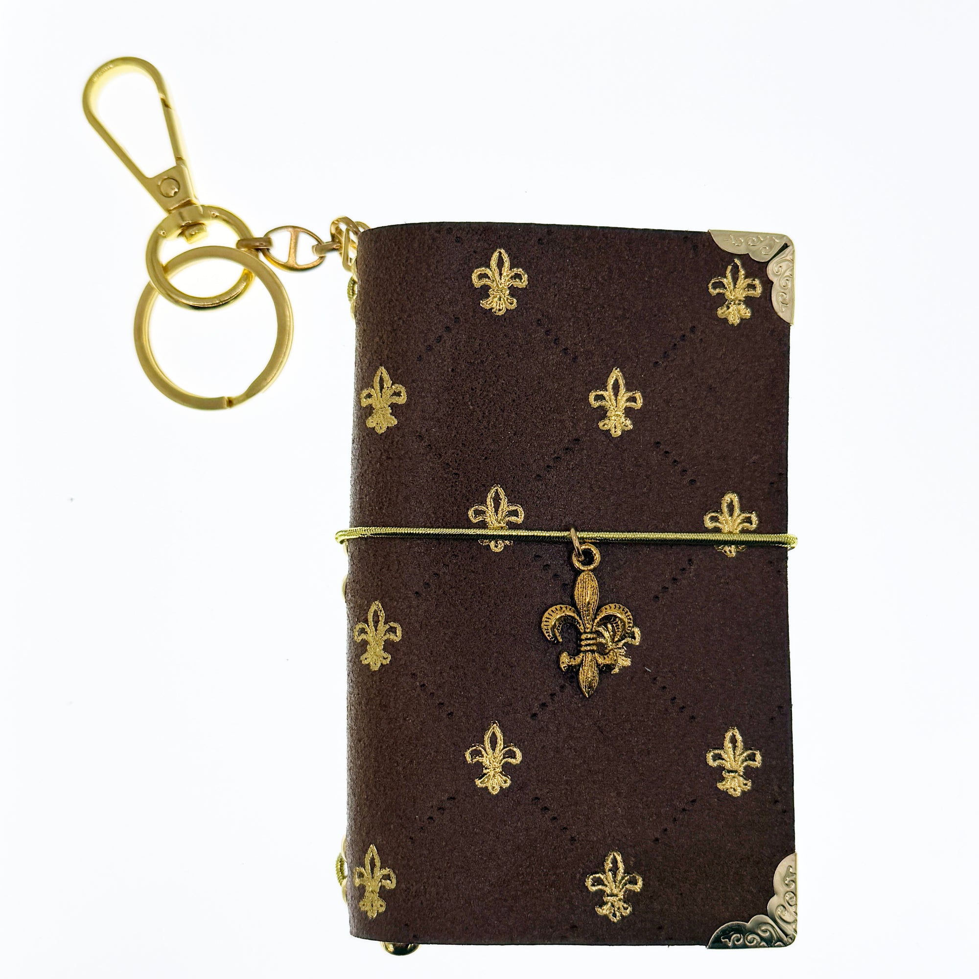 Le Bag Charm -  Fleur De Lis Foil Embossed Pattern (Pocket) Journal