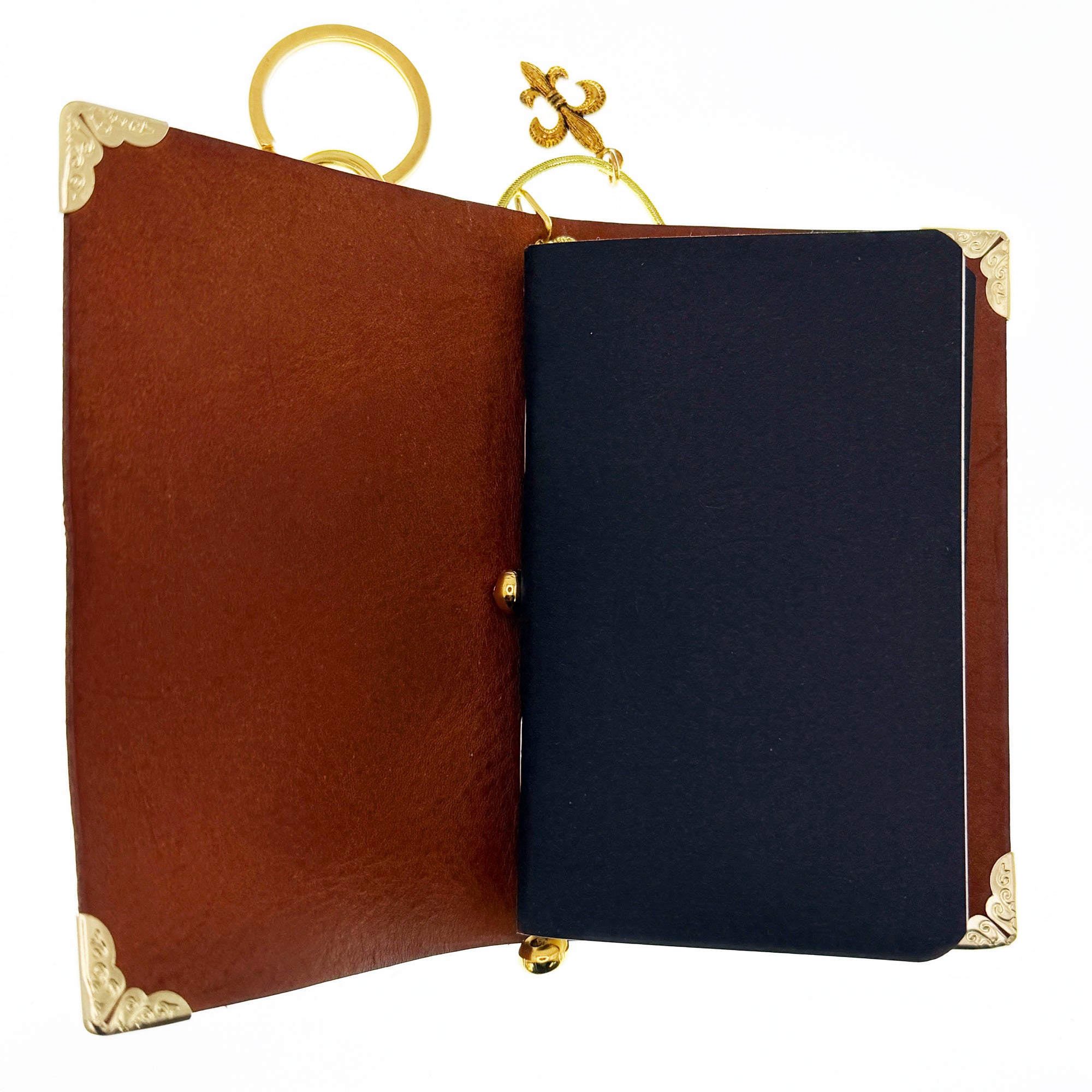Le Bag Charm -  Fleur De Lis Foil Embossed Pattern (Pocket) Journal