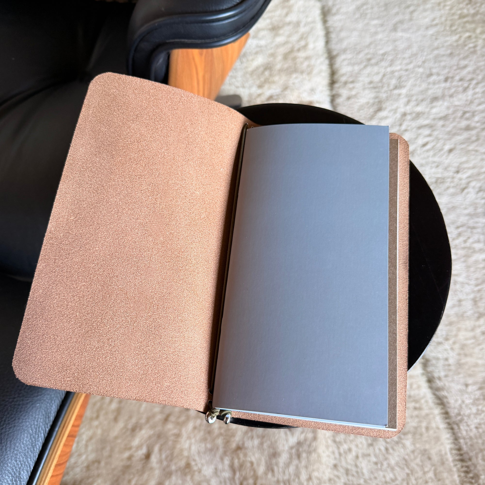 The Planner - Tall Slim Bi-Fold Premium Leather Weekly Planner Journal with Monogram