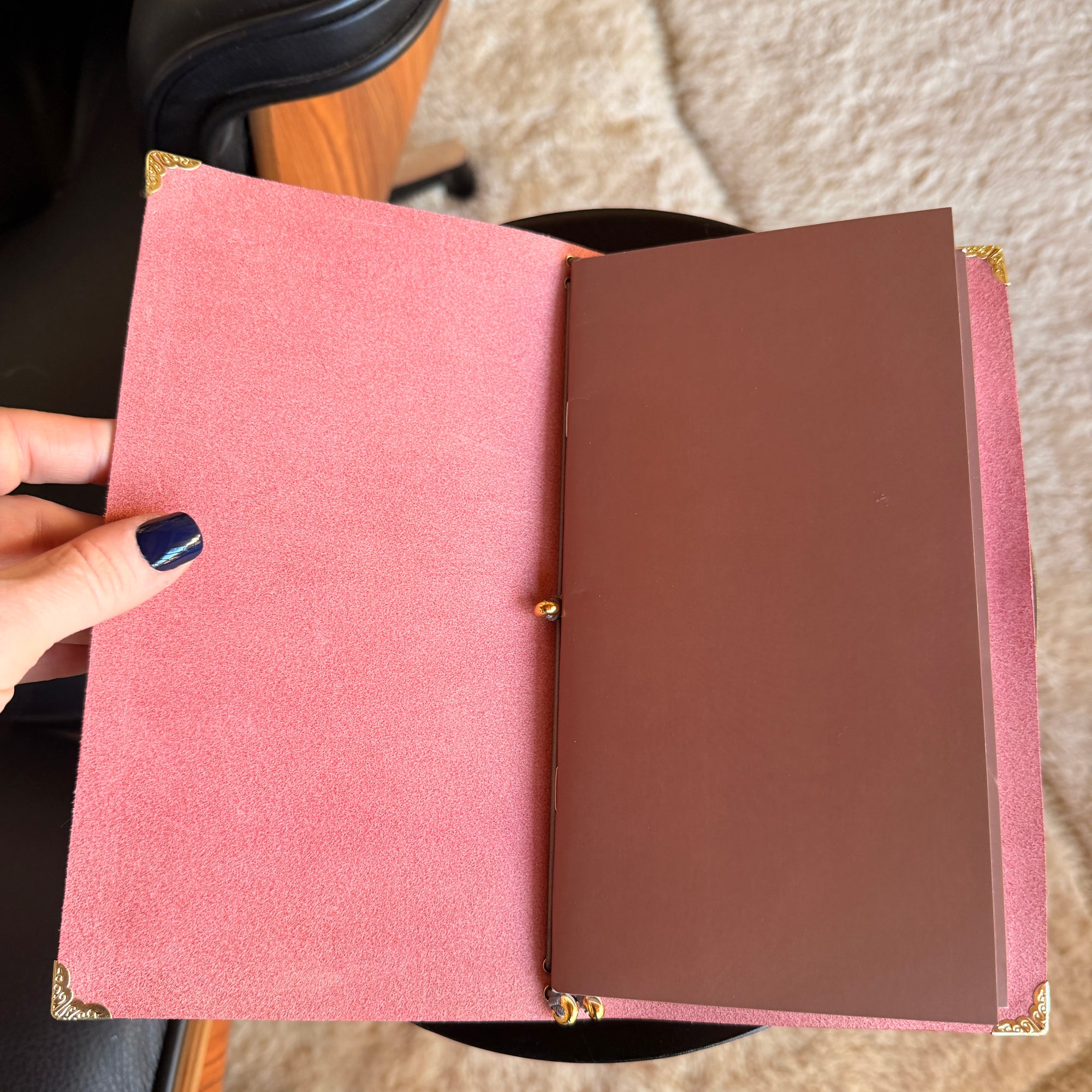 The Planner - Tall Slim Bi-Fold Premium Leather Weekly Planner Journal with Monogram