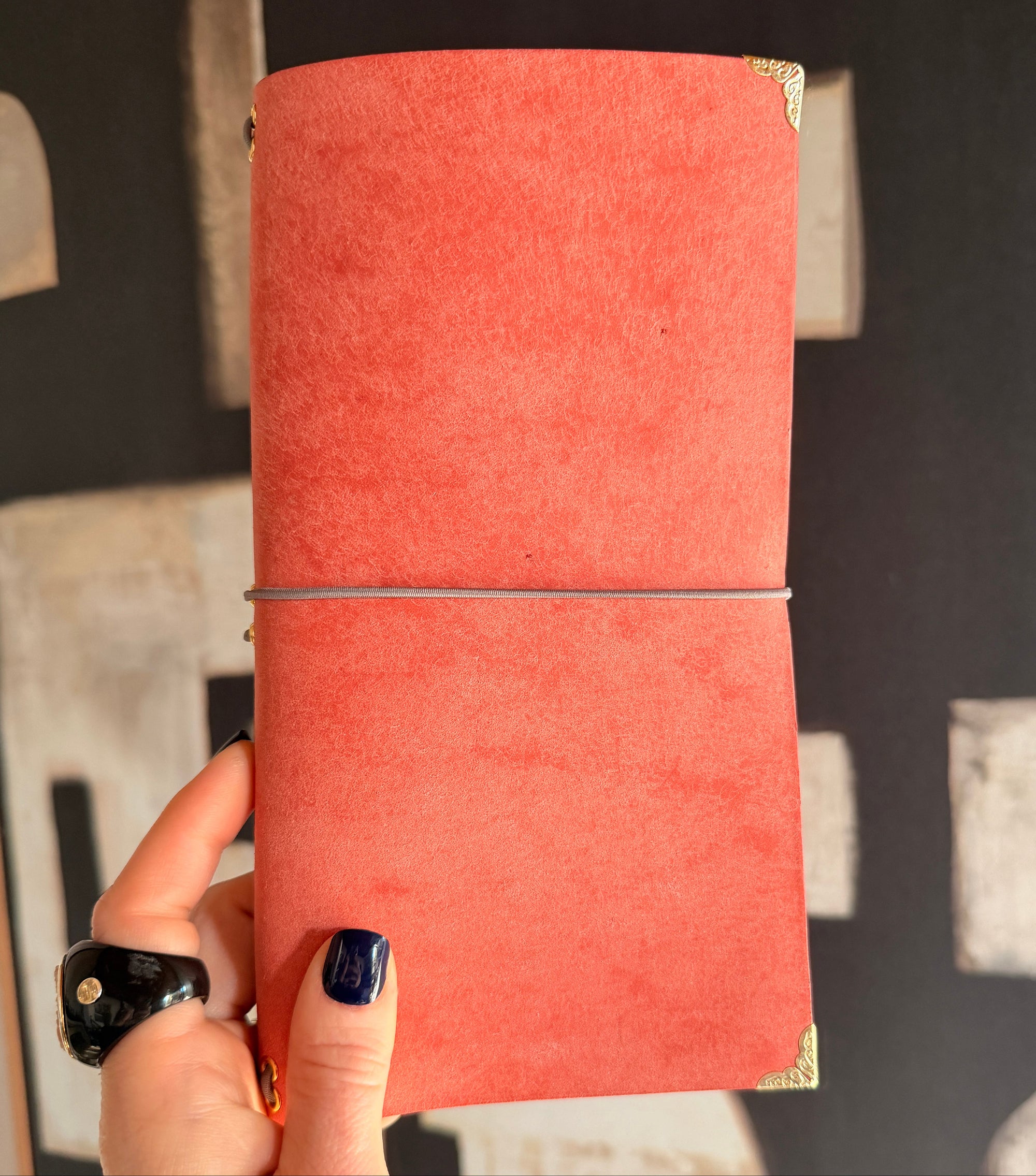 The Planner - Tall Slim Bi-Fold Premium Leather Weekly Planner Journal with Monogram