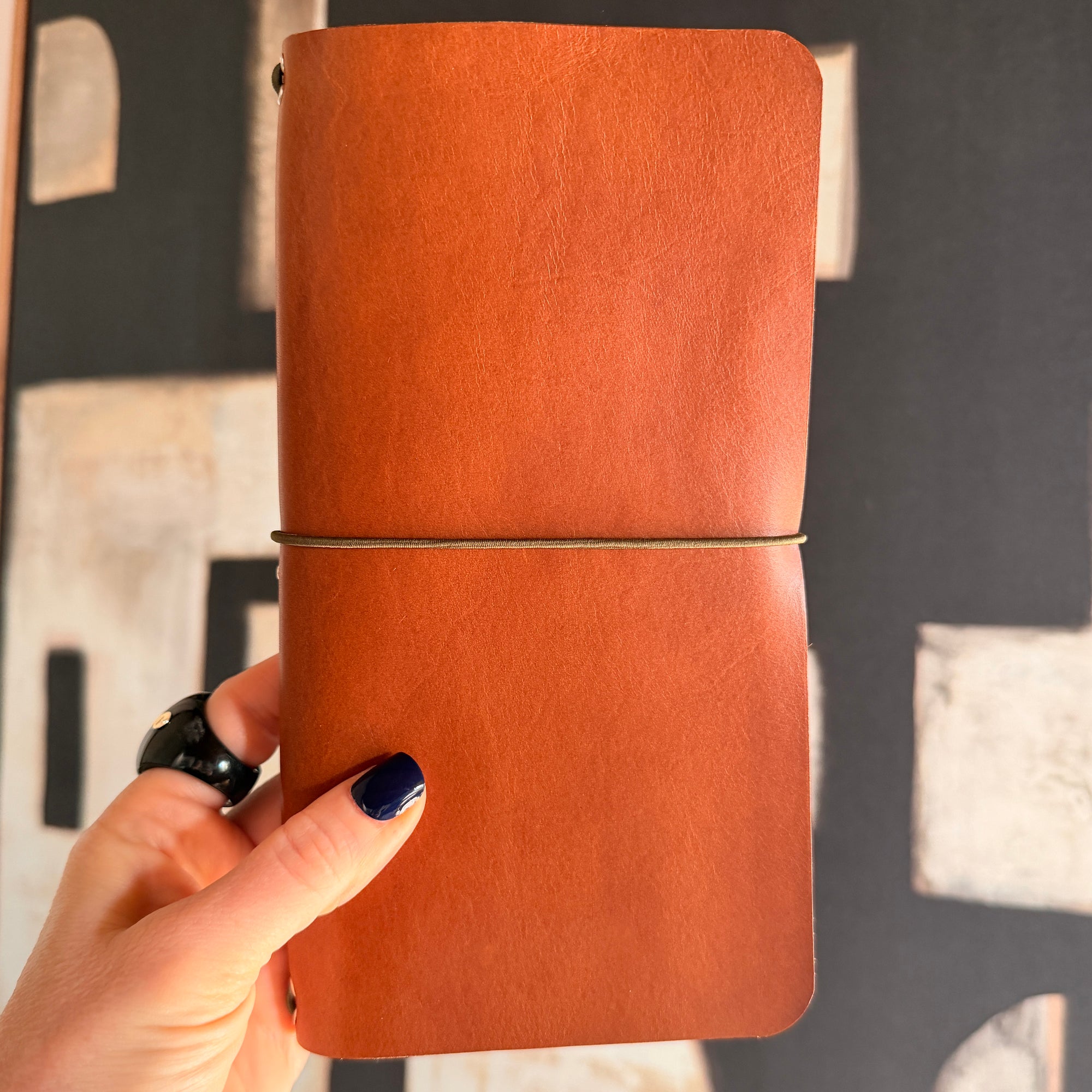 The Planner - Tall Slim Bi-Fold Premium Leather Weekly Planner Journal with Monogram