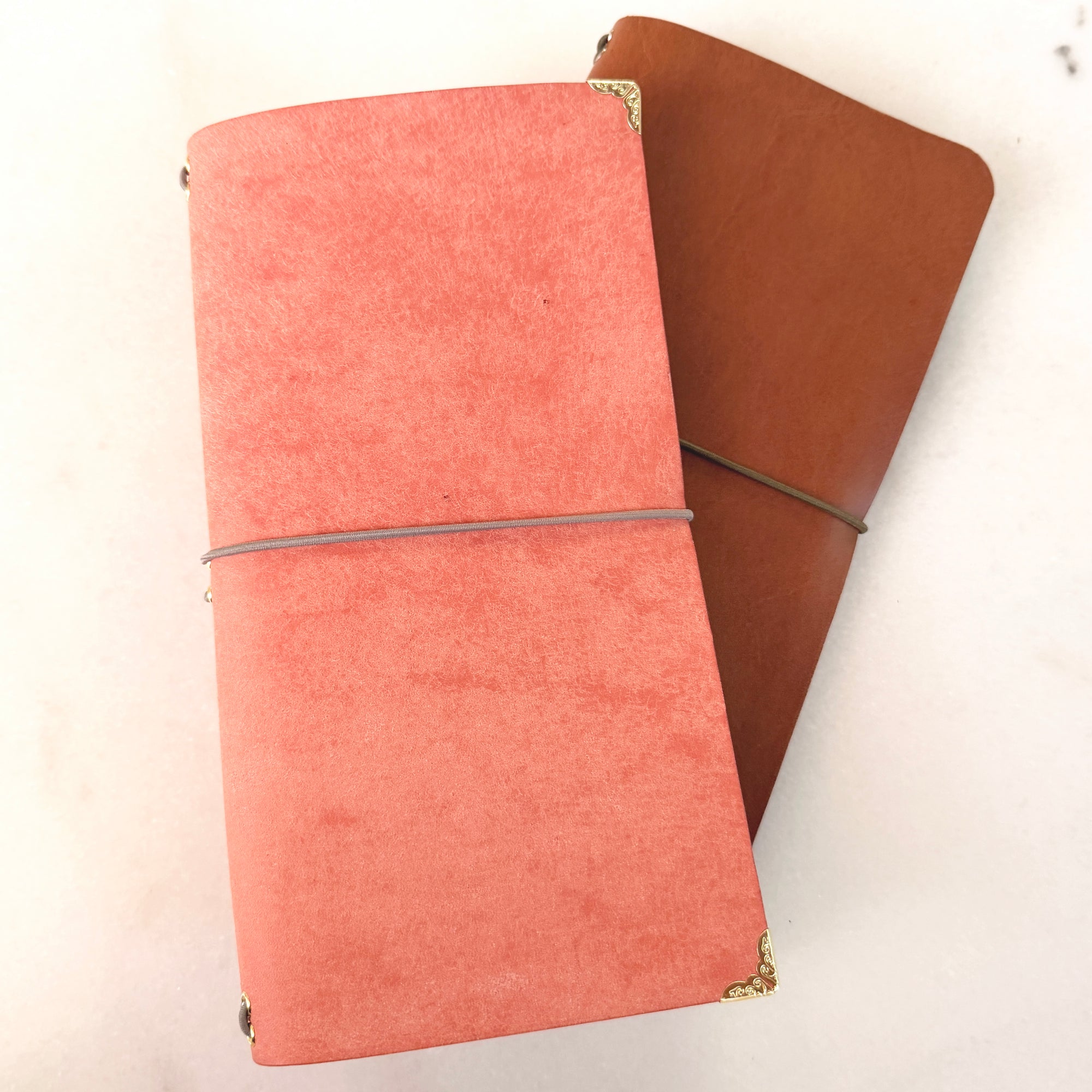The Planner - Tall Slim Bi-Fold Premium Leather Weekly Planner Journal with Monogram
