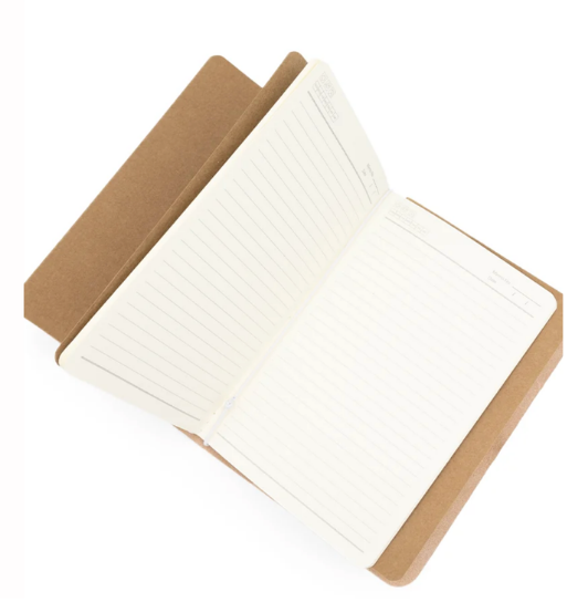 Custom A6 Bi-Fold Premium Leather Journal with Monogram