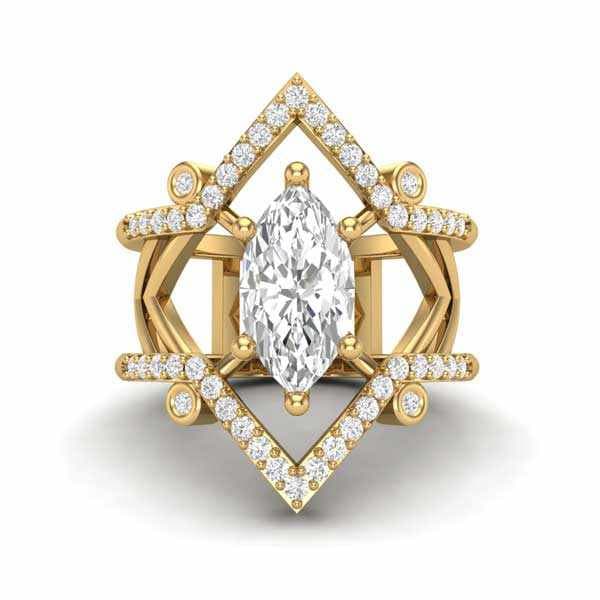 How Deep Is Your Love - Center Marquise Engagement Ring