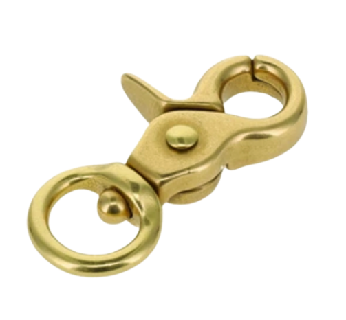Premium Leather Swivel Snap Keychain with Monogram