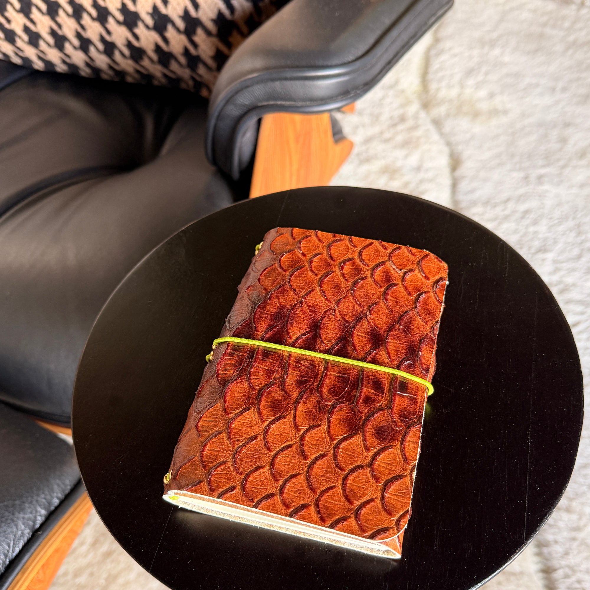 Point Reyes - Embossed Snake Scales Leather Passport Holder | Journal - A6