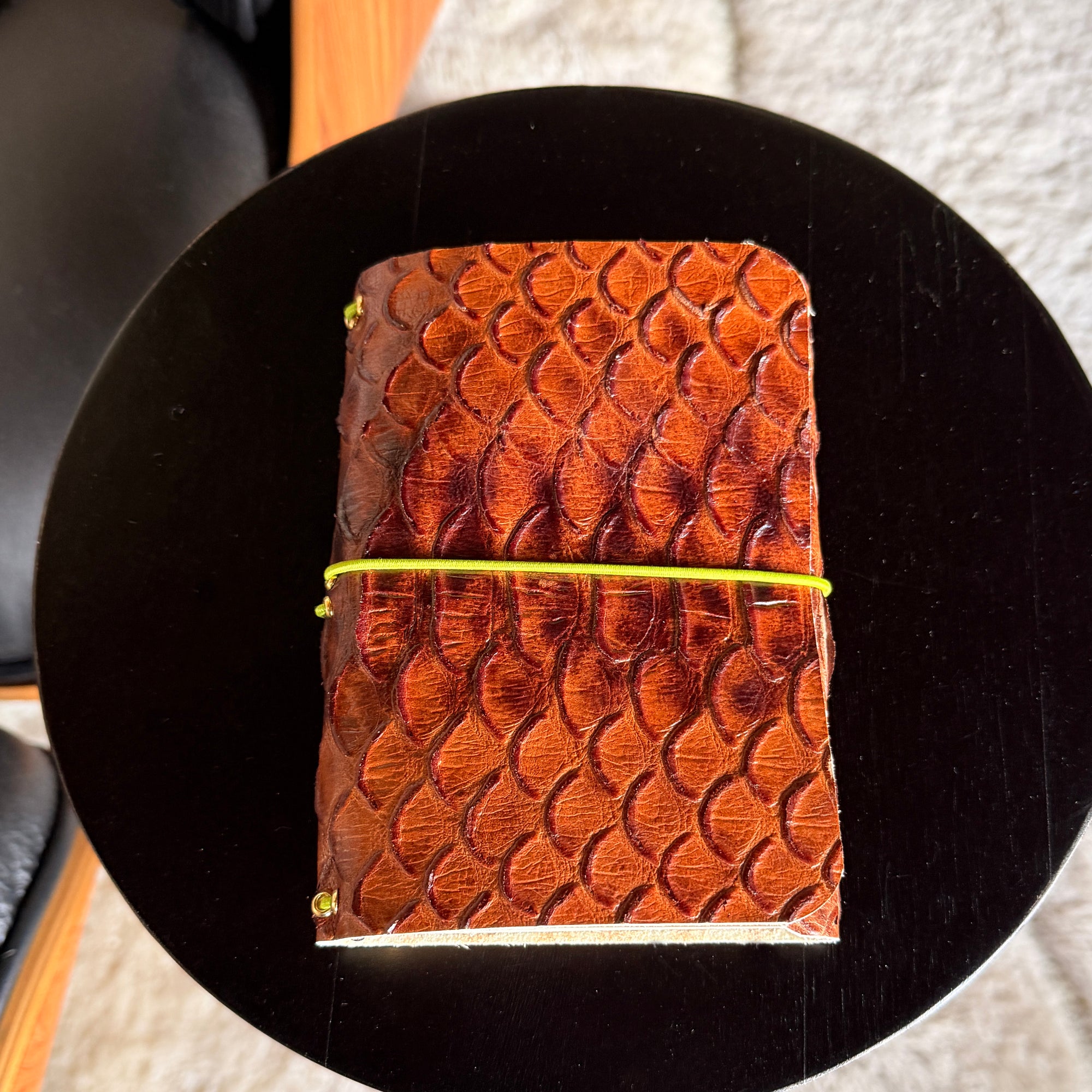 Point Reyes - Embossed Snake Scales Leather Passport Holder | Journal - A6