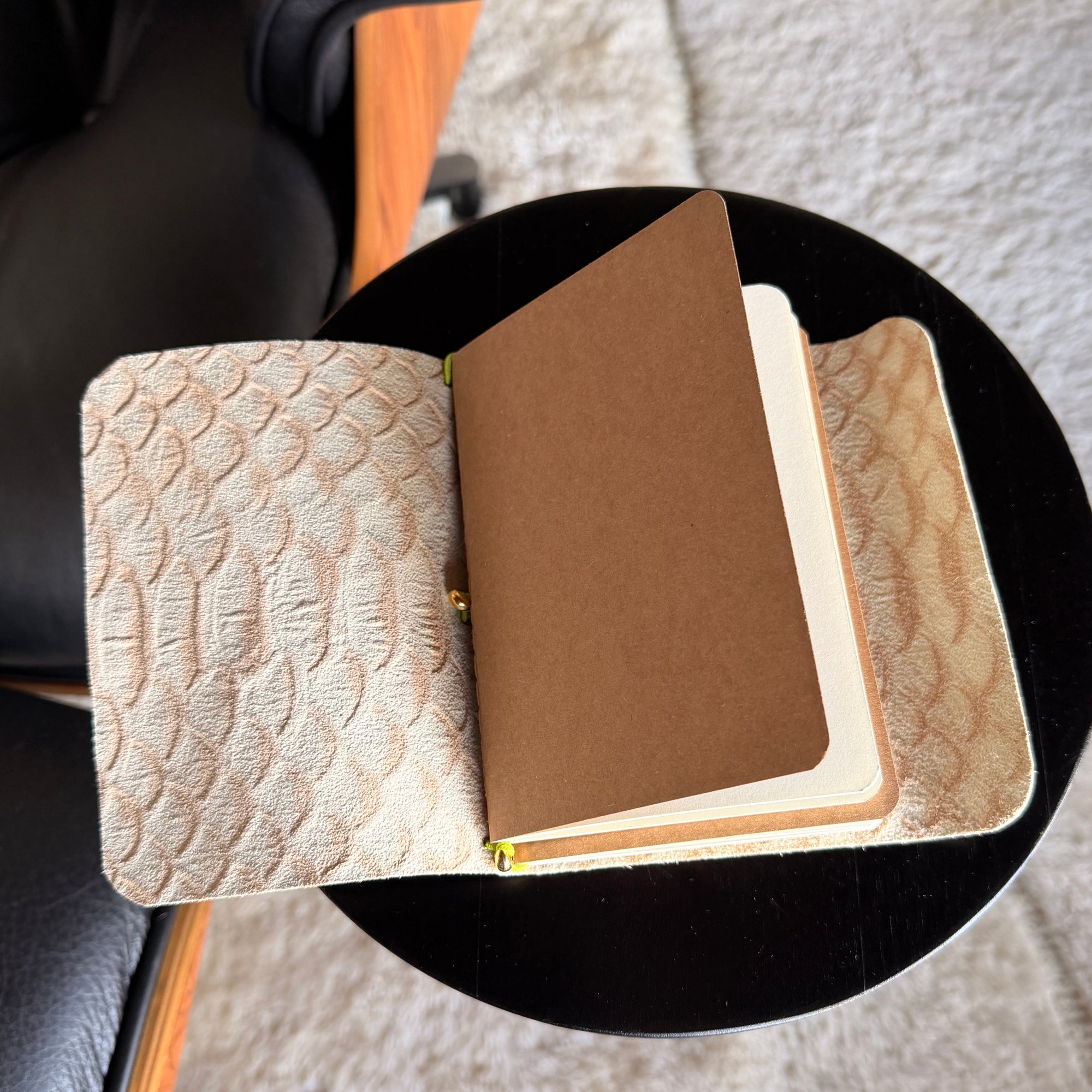 Point Reyes - Embossed Snake Scales Leather Passport Holder | Journal - A6