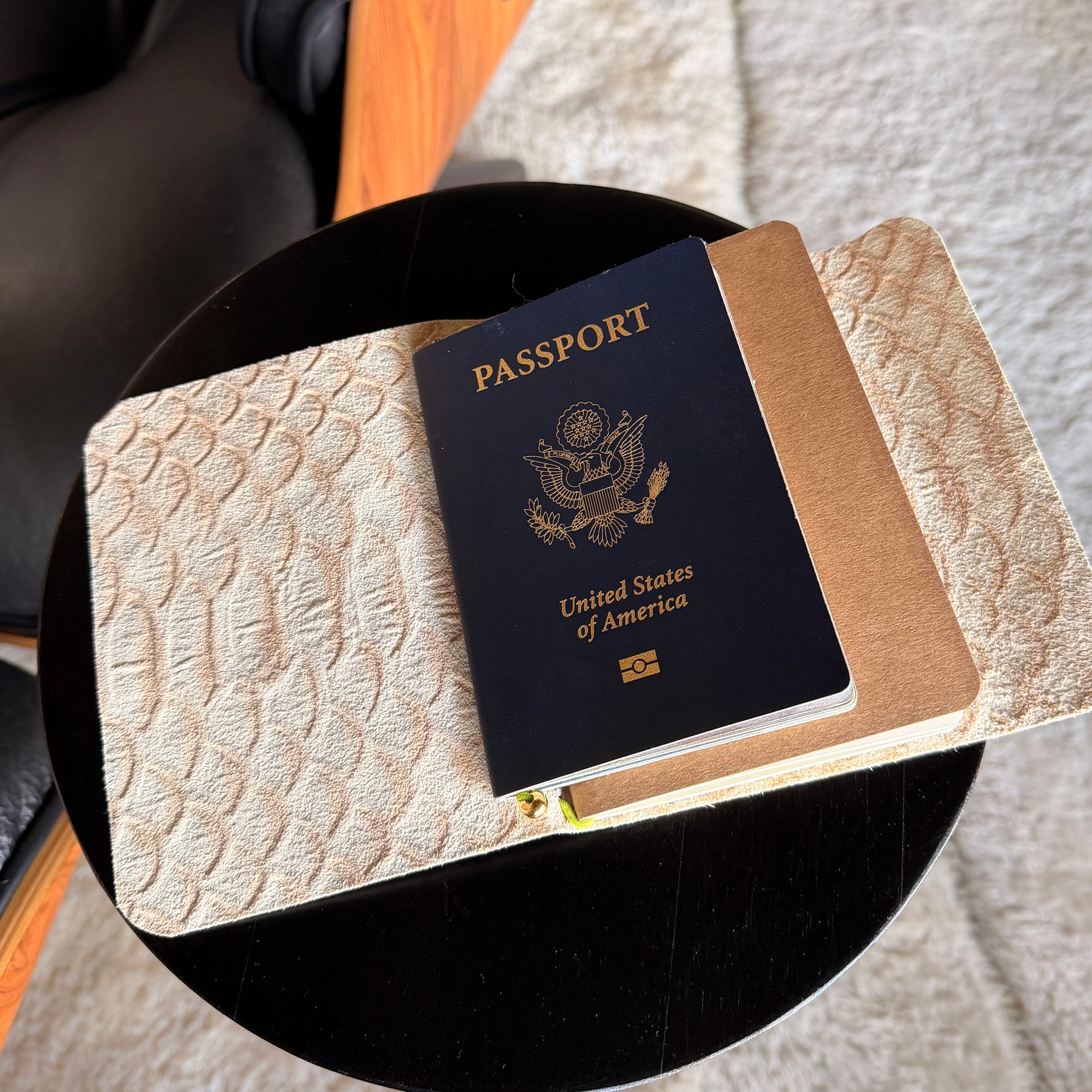 Point Reyes - Embossed Snake Scales Leather Passport Holder | Journal - A6