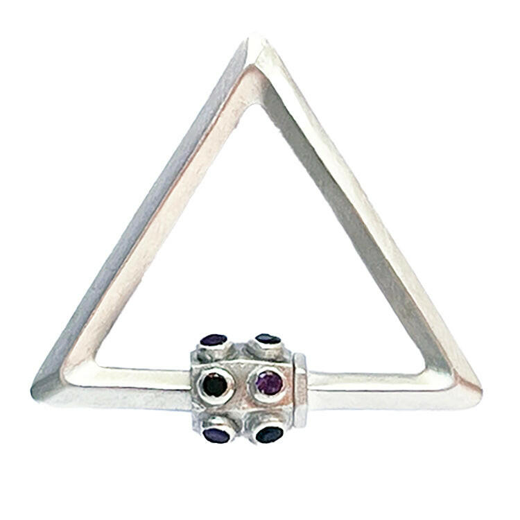 The Dark Side Locking Carabiner Pendant - Sterling Silver.