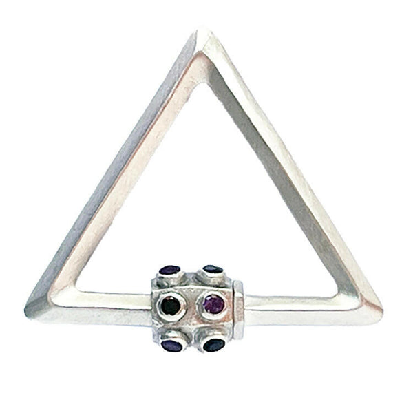 The Dark Side Locking Carabiner Pendant - Sterling Silver.