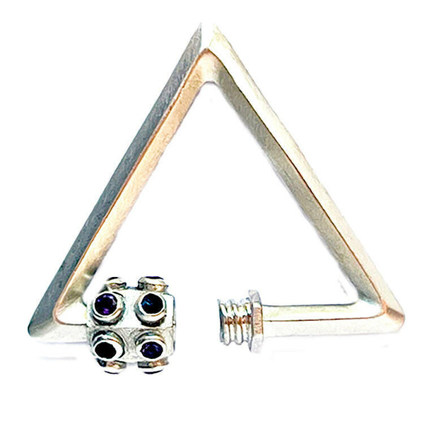 The Dark Side Locking Carabiner Pendant - Sterling Silver.