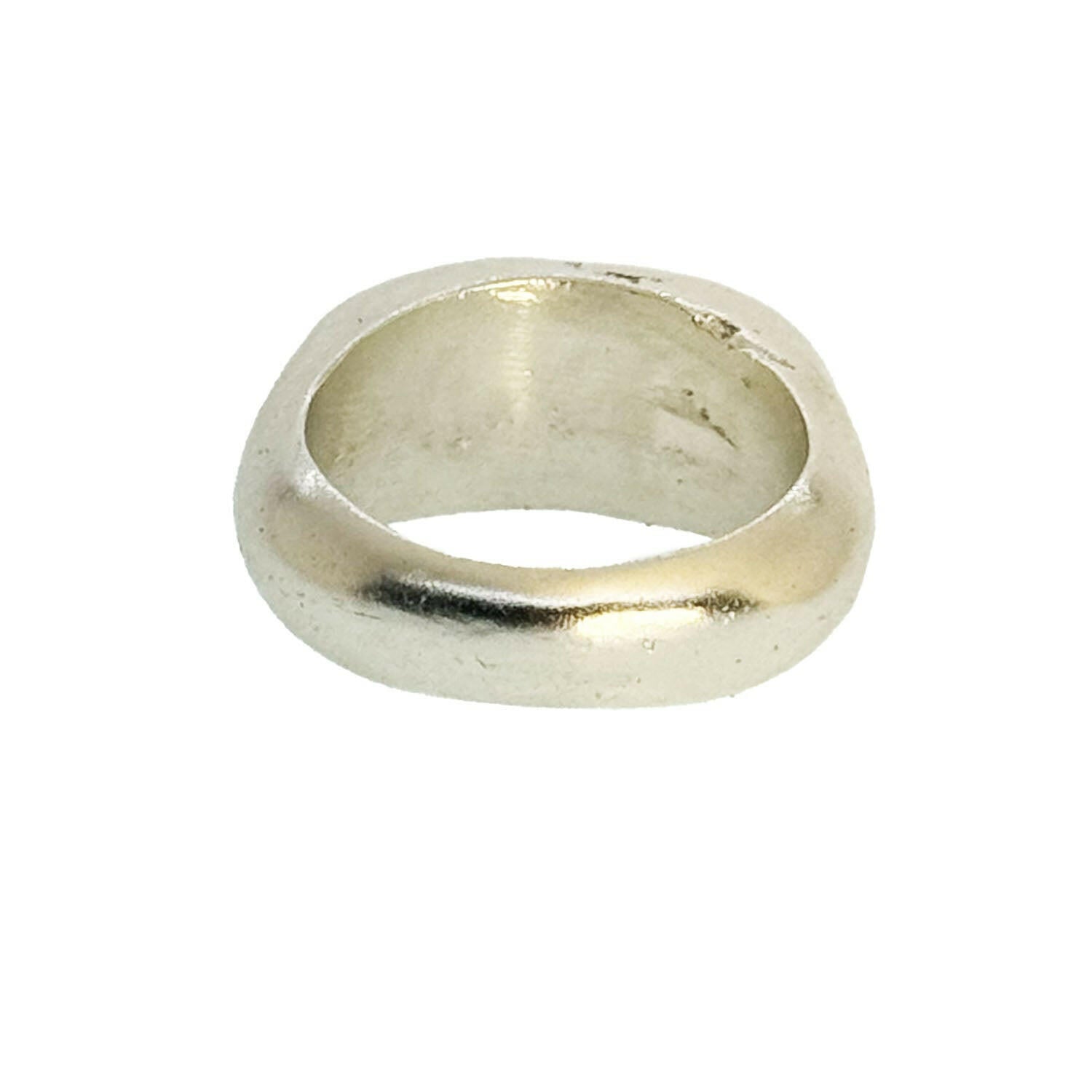 Goldenrod Reverse-set Sapphire Signet Ring in Sterling Silver (One Only).