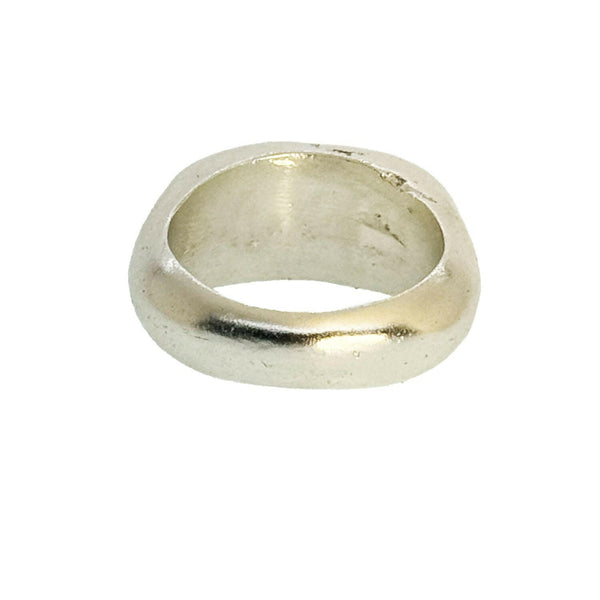 Goldenrod Reverse-set Sapphire Signet Ring in Sterling Silver (One Only).